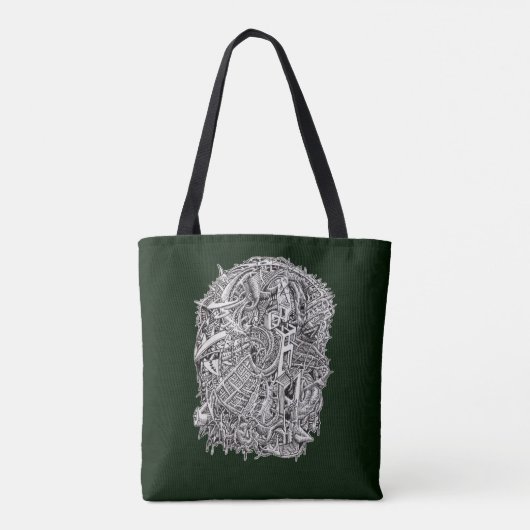 Weirdhead van Brian Benson Tote Bag (Achterkant)