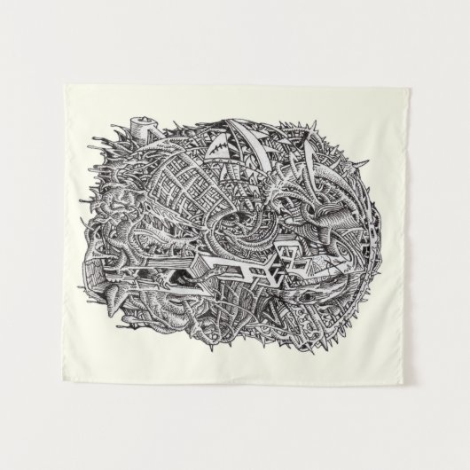 Weirdhead van Brian Benson Wandkleed (Voorkant (horizontaal))