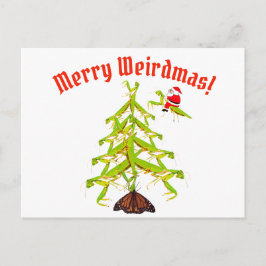 Weirdmas Briefkaart met kerstmis van de Mantis-boo