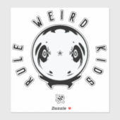 Weirdness motto (vreemde kinder regel) 1 sticker (Vel)