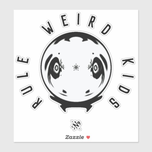 Weirdness motto (vreemde kinder regel) 1 sticker (Vel)