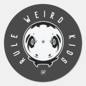 Weirdness motto (vreemde kinder regel) 2.1 ronde sticker (Voorkant)