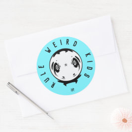 Weirdness motto (vreemde kinder regel) 3 ronde sticker