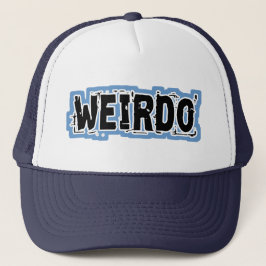 WEIRDO - Blauwe achtergrond Trucker Pet