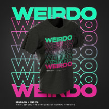 WEIRDO herhaalde typografie grafisch ontwerp