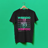 WEIRDO herhaalde typografie grafisch ontwerp T-shirt