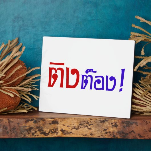 Weirdo! Ting Tong in het script voor Thai Language Fotoplaat (Zijkant)