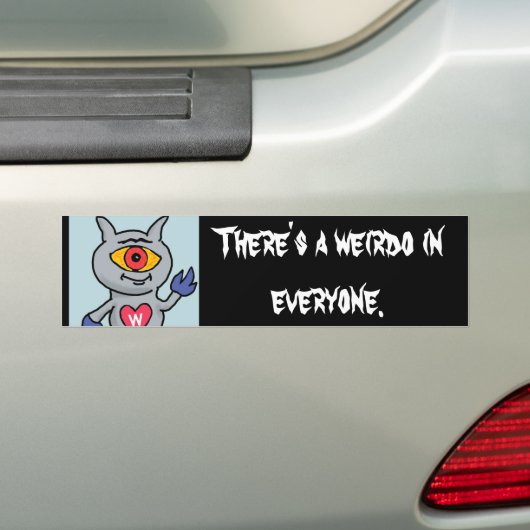Weirdozoïde - Er is een weirdo in iedereen Bumpersticker (Op auto)