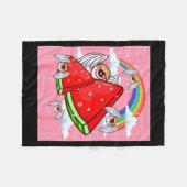 Weirore Aesthetic Kawaii Watermelon Eyes Winged Ey Fleece Deken (Voorkant (Horizontaal))