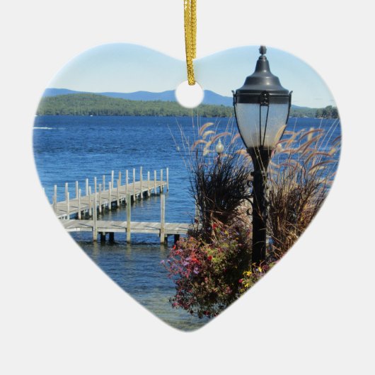 Weirs Beach Dock Keramisch Ornament (Voorkant)