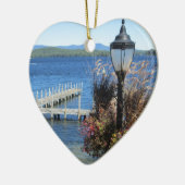 Weirs Beach Dock Keramisch Ornament (Links)