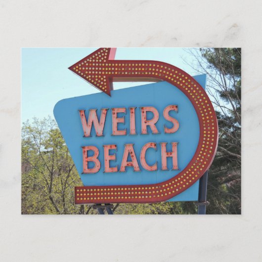 Weirs Beach New Hampshire Sign Briefkaart (Voorkant)