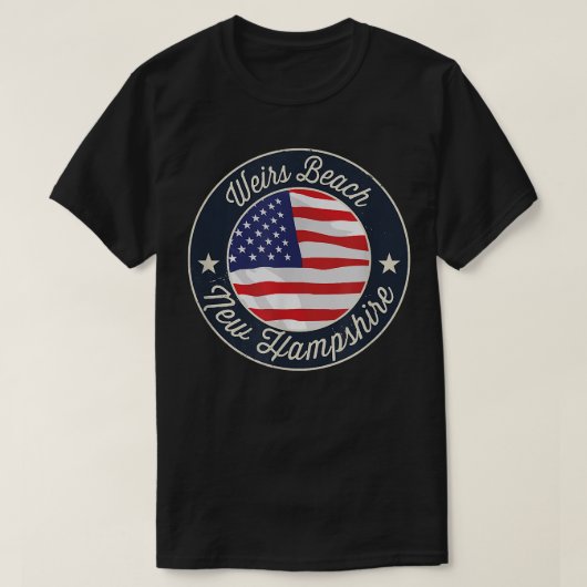 Weirs Beach - Patriotic New Hampshire Souvenir T-S T-shirt (Design voorkant)
