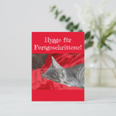 Weisheiten en Humor Hygge ... Katze schläft auf ro Briefkaart (Staand voorkant)