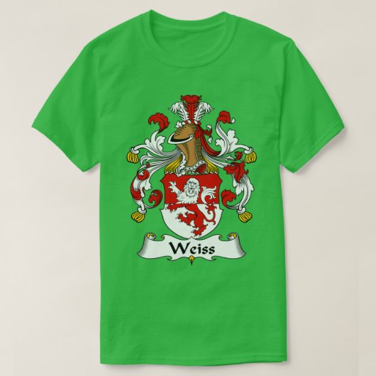 Weiss Coat of Arms Family Crest T-shirt (Design voorkant)