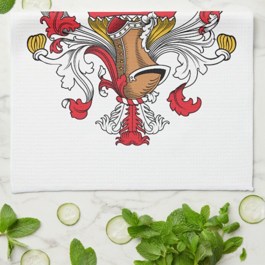 Weiss Family Crest Theedoek (Gevouwen)