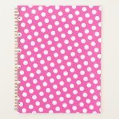 Weiß gepunktetes Muster Planner (Voorkant)