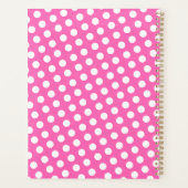 Weiß gepunktetes Muster Planner (Achterkant)