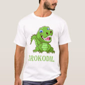 weiß Krokodil T-shirt (Voorkant)