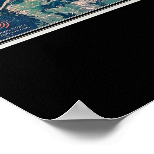 Weiss Lake Alabama Satellite Poster Map (Hoek)