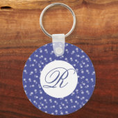 weiße Blümchen personalisiert Sleutelhanger (Voorkant)