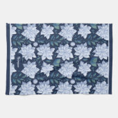 Weiße Blüten auf dunklem Hintergrund - Theedoek (Horizontaal)