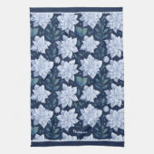 Weiße Blüten auf dunklem Hintergrund - Theedoek (Verticaal)