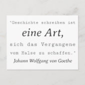 Weisse Goethe Zitat Geschichte Schreiben Briefkaart (Voorkant)