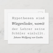 Weisse Goethe Zitat Hypothesen sind Wiegenlieder Briefkaart (Voorkant / Achterkant)