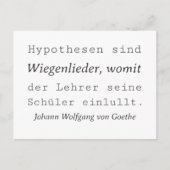 Weisse Goethe Zitat Hypothesen sind Wiegenlieder Briefkaart (Voorkant)