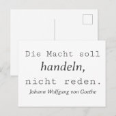 Weisse Goethe Zitat Nicht reden Briefkaart (Voorkant / Achterkant)