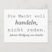 Weisse Goethe Zitat Nicht reden Briefkaart (Voorkant)