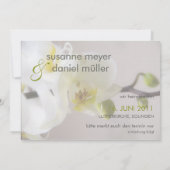 Weiße Orchide Opslaan Datum Karte Save The Date (Achterkant)