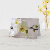 Weiße Orchidee · Hochzeits-Einladung Kaart (Gele Bloem)