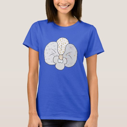 weiße Orchidee T-shirt (Voorkant)