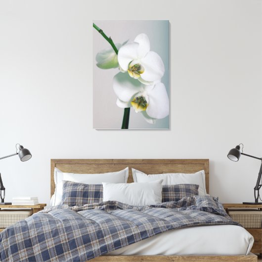 Weiße Orchideen Leinwandbild Canvas Afdruk (Insitu (Slaapkamer))
