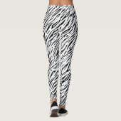 Weiße Tiger Streifen Druck Leggings (Achterkant)