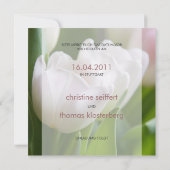 Weiße Tulpen • Save-the-Date-Postkarte Save The Date (Achterkant)
