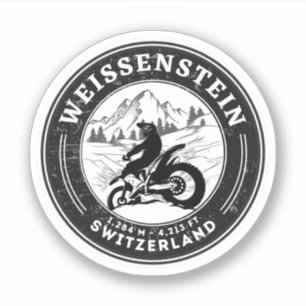 Weissenstein jura Alpes zwitserse-alpen motorfiets Sticker