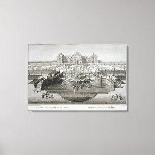 Weissenstein, uitzicht naar het kasteel vanaf de B Canvas Afdruk