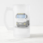 weißer Baustellen LKW Matglas Bierpul (Links)