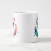 Weißer kleiner Spitz Hund mit Sonnenbrille Grote Koffiekop (Voorkant)