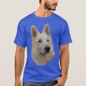 Weisser Schäferhund Kopf T-Shirt (Voorkant)