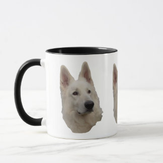weisser Schäferhund Kopf Tasse Mok