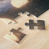 Weißes Einhorn mit Flügeln Legpuzzel (Zijkant)