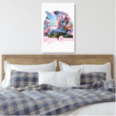 Weißes Einhorn mit Flügeln - Magic Queen Canvas Afdruk (Insitu (Slaapkamer))