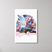 Weißes Einhorn mit Flügeln - Magic Queen Canvas Afdruk (Voorkant)