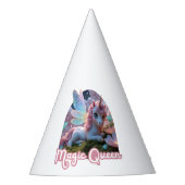 Weißes Einhorn mit Flügeln - Magic Queen Feesthoedjes (Voorkant)