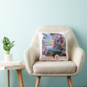 Weißes Einhorn mit Flügeln - Magic Queen Kussen (Stoel)