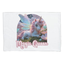 Weißes Einhorn mit Flügeln - Magic Queen Kussensloop